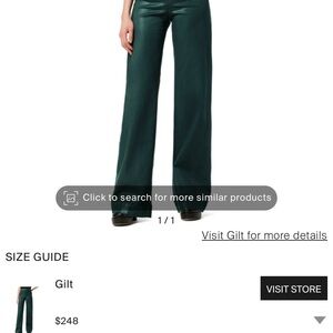 Joe’s Jeans - the Mia high rise coated wide leg jeans in forrest green